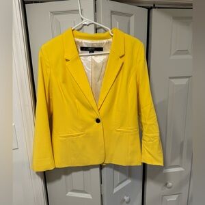 Yellow silk lined Kensie blazer, size M